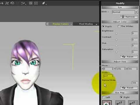 2D Anime image to 3D Anime Female Avatar in iClone 3.0