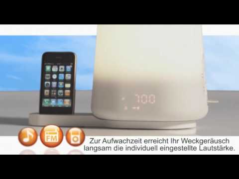 Philips - HF 3490/01 Wake-up Light Music inklusive Dockingstation f?r iPod/iPhone